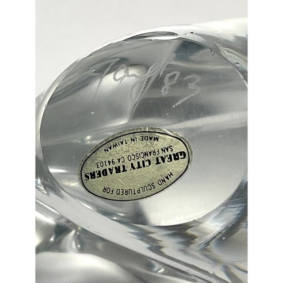 VTG Lot 7 Clear Glass Animal PAPERWEIGHTS Figurines 4" Fenton Great City Traders - Picture 8 of 10